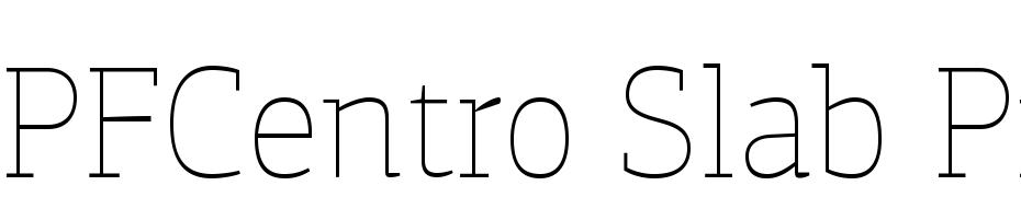 PFCentro Slab Pro XThin Font Download Free